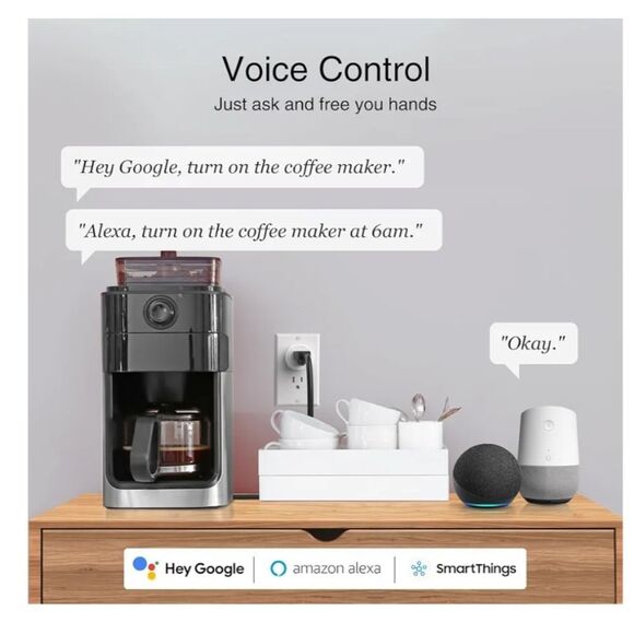 GHome Smart Voice Control Smart Plug WP3 4 Pack, NEW - Picture 8 of 9